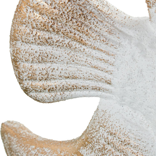 Figura pez blanco arena y dorado