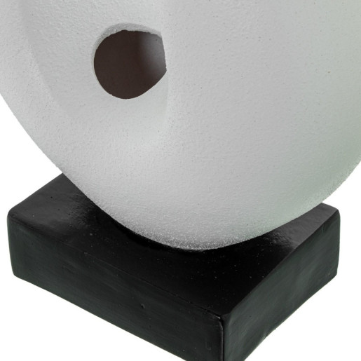Figura abstracta blanco arena y dorado