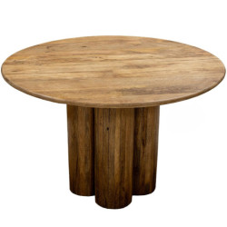 Mesa comedor redonda natural