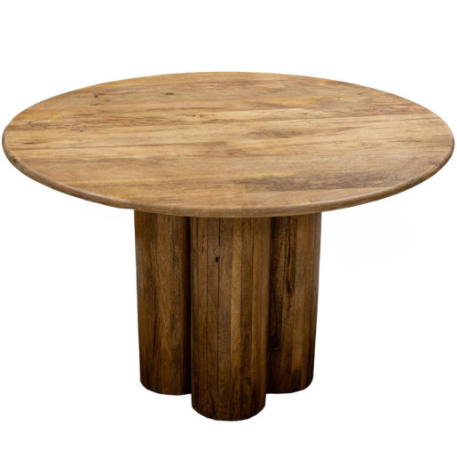 Mesa comedor redonda natural