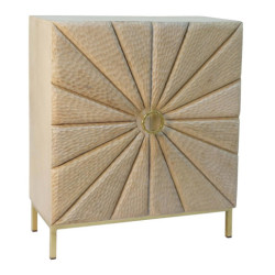 Mueble entrada claro y dorado