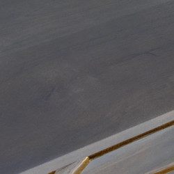 Mueble aparador gris y dorado