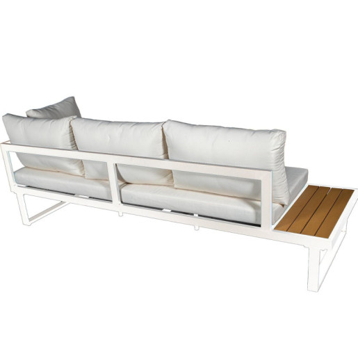 Set sofa y mesa blanco y natural