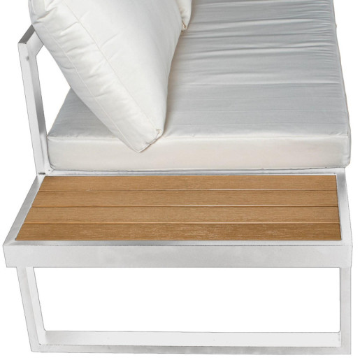 Set sofa y mesa blanco y natural