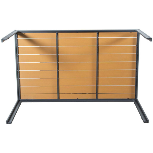 Mesa rectangular antracita y marron claro