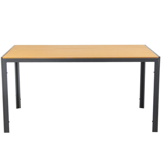 Mesa rectangular antracita y marron claro