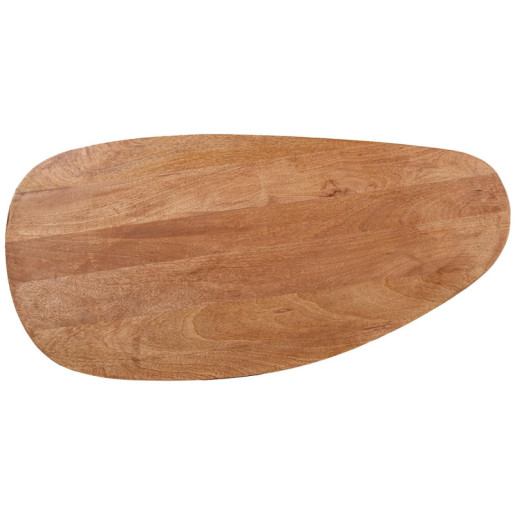 Mesa auxiliar natural y beige