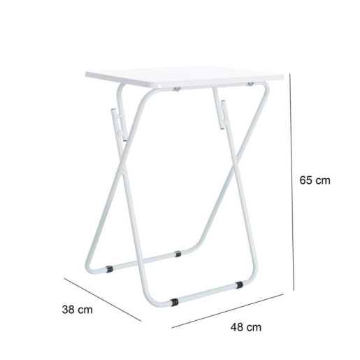 Mesa auxiliar plegable Blanco