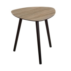 Mesa auxiliar natural y negro