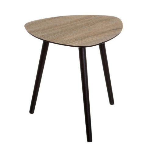 Mesa auxiliar natural y negro