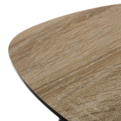Mesa auxiliar natural y negro