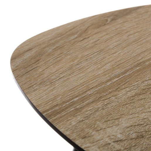 Mesa auxiliar natural y negro