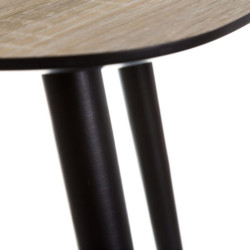 Mesa auxiliar natural y negro