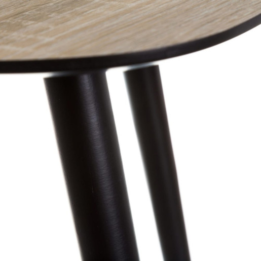 Mesa auxiliar natural y negro