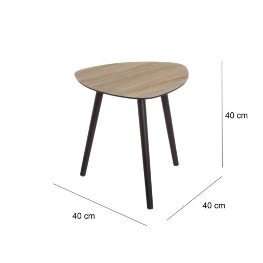 Mesa auxiliar natural y negro