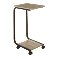 Mesa auxiliar natural y negro