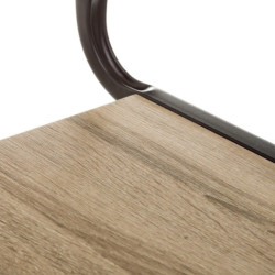 Mesa auxiliar natural y negro