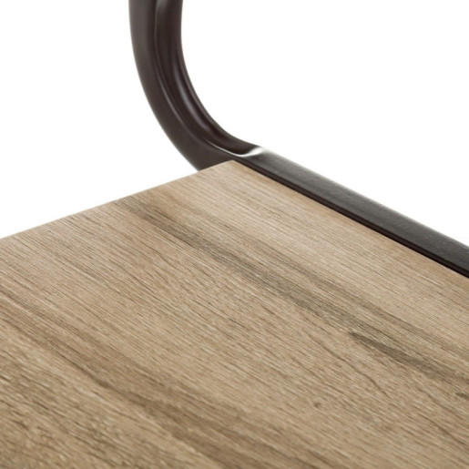 Mesa auxiliar natural y negro