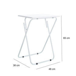 Mesa auxiliar plegable Blanco