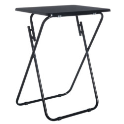 Mesa auxiliar plegable Negro