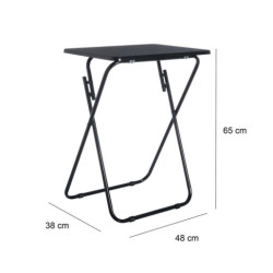 Mesa auxiliar plegable Negro