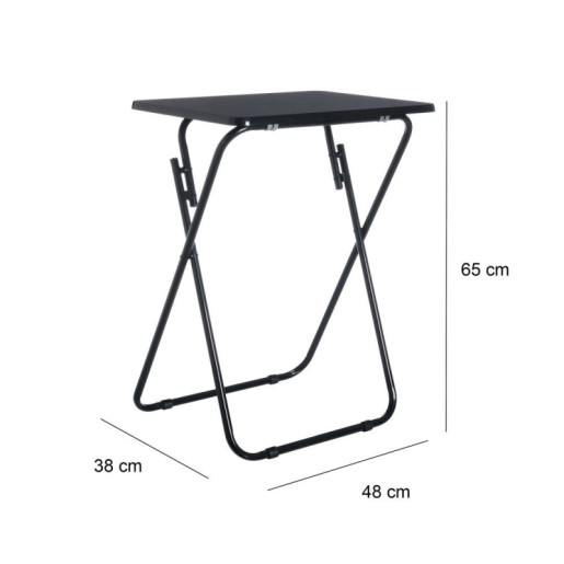 Mesa auxiliar plegable Negro
