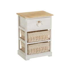 Mueble auxiliar natural y crema