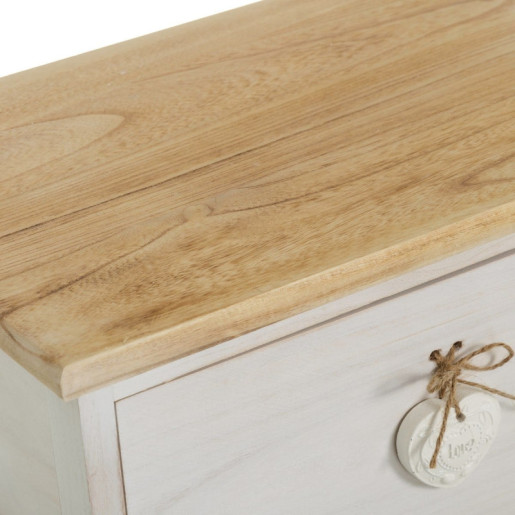 Mueble auxiliar natural y crema