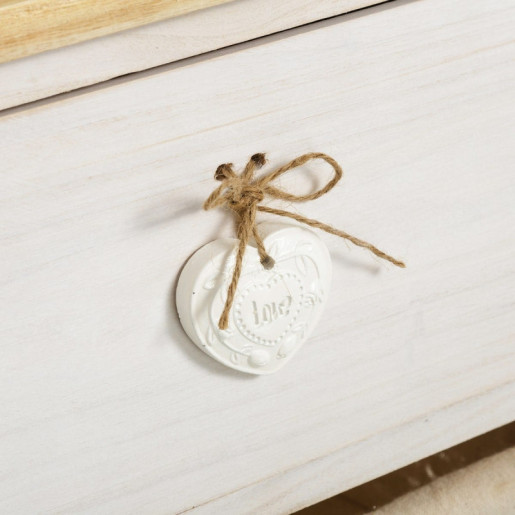 Mueble auxiliar natural y crema