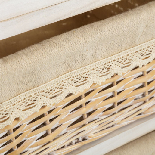 Mueble auxiliar natural y crema