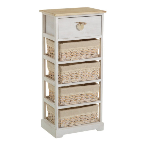 Mueble auxiliar natural y crema