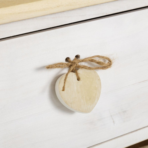 Mueble auxiliar natural y crema