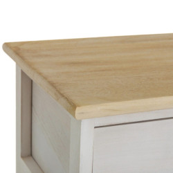 Mueble auxiliar natural y crema