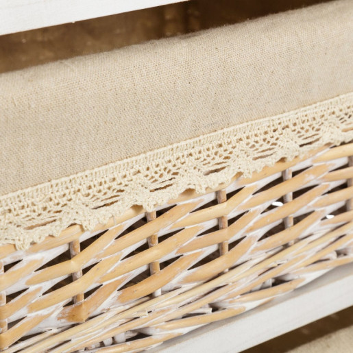 Mueble auxiliar natural y crema