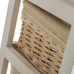 Mueble auxiliar natural y crema