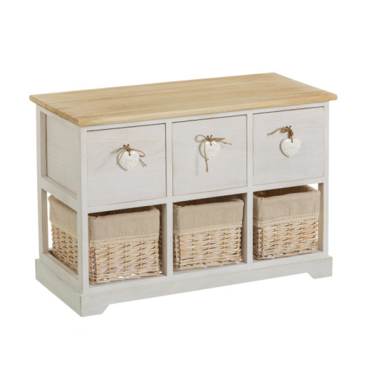 Mueble natural y crema