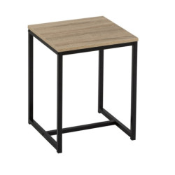 Mesa auxiliar natural y negro
