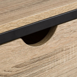 Mueble tv natural y negro