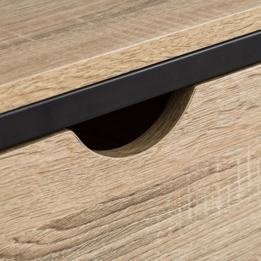 Mueble tv natural y negro