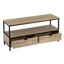 Mueble tv natural y negro