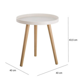Mesa Blanco y natural