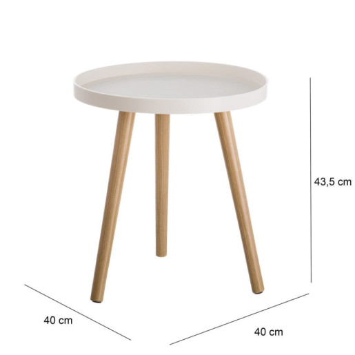 Mesa Blanco y natural