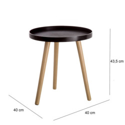 Mesa Negro y natural