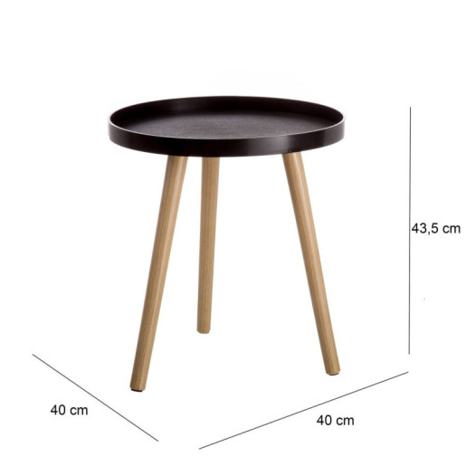 Mesa Negro y natural