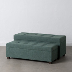 Set 2 banquetas baul Verde