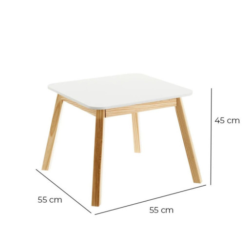 Mesa Blanco y natural