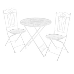 Set mesa y 2 sillas Blanco