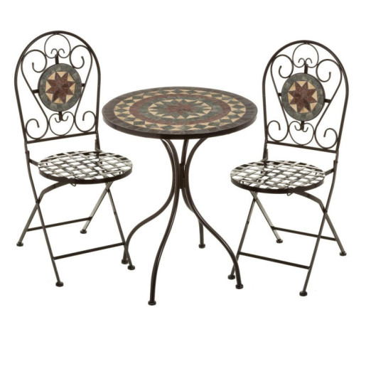 Set mesa y 2 sillas negro