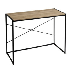 Mesa escritorio Natural y negro