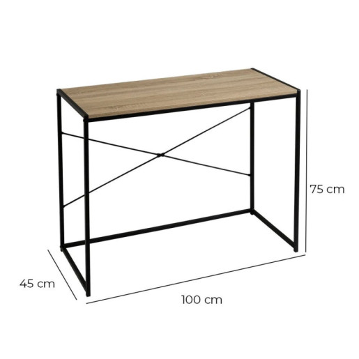 Mesa escritorio Natural y negro
